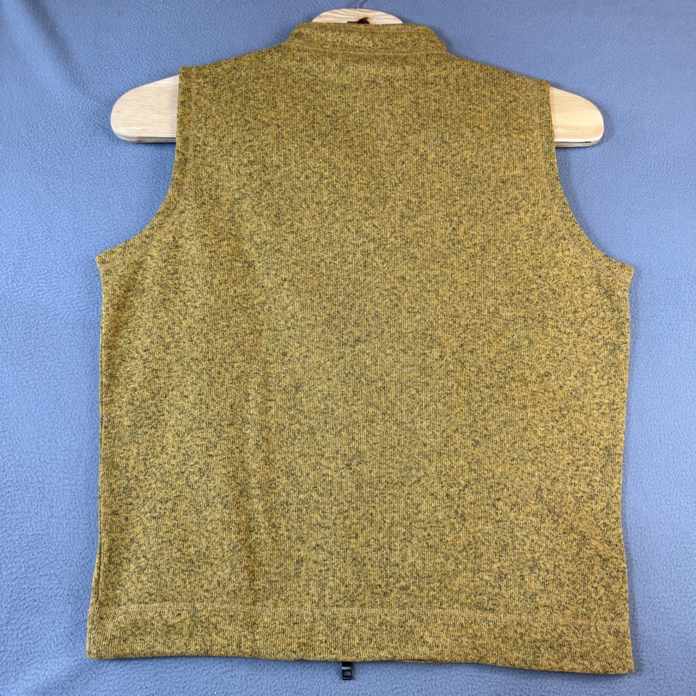Peter Millar Crown Mens XL Full Zip Fleece Vest Mustard Yellow Heather MF23K61 - Picture 6 of 9